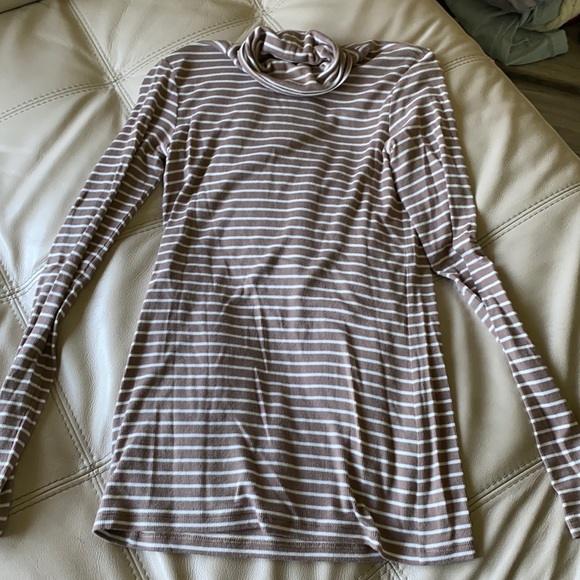 ATM striped ribbed modal turtleneck - Picture 2 of 4